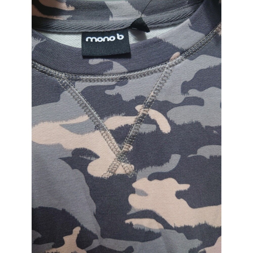 Mono B Twilight Camo Long Sleeve Top Buttery Soft Spandex Cotton Blend S Stretch - Picture 5 of 5